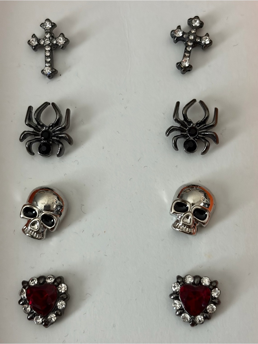 True to Form Gothic Earring Set - 4 Pairs - Picture 2 of 3